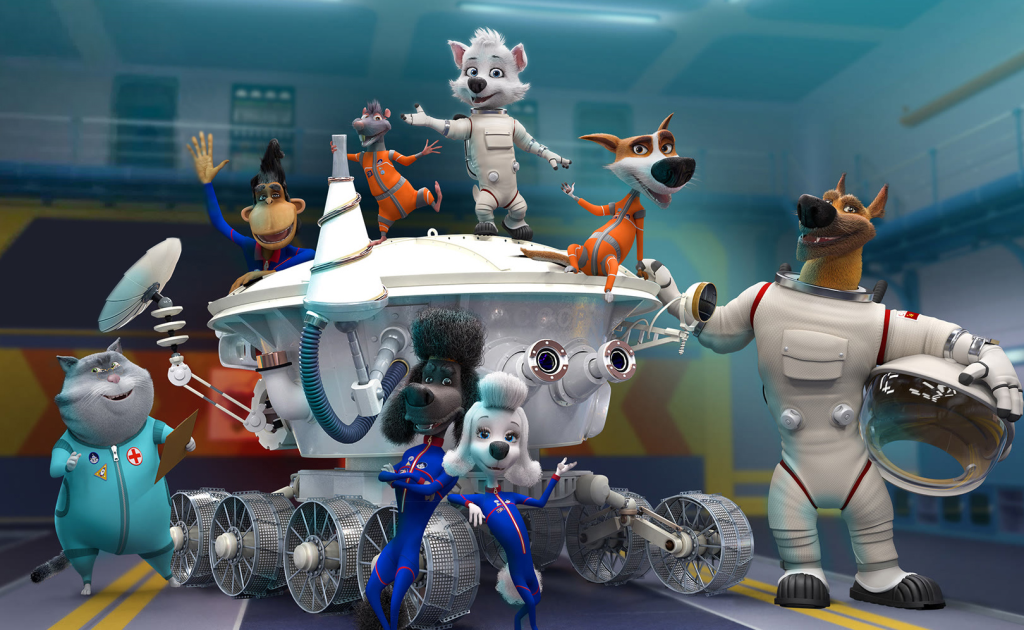 Кадр из анимационного сериала Белка и Стрелка. Тайны космоса