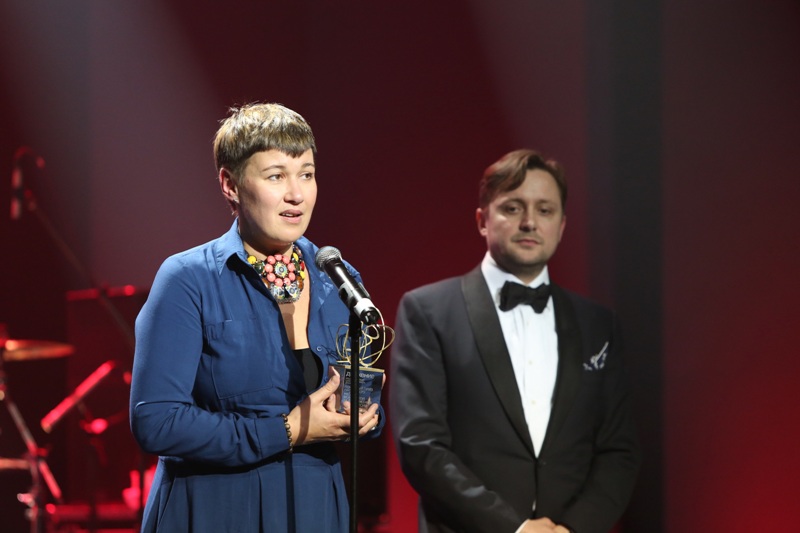 3-й Национальный кинофестиваль дебютов "Движение", открытие, продюсер Наталья Мокрицкая, Президент смотра Артем Михалков