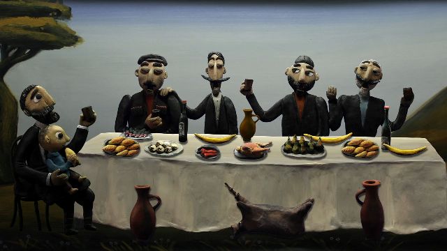 кадр из анимационного фильма "Подарки черного ворона"