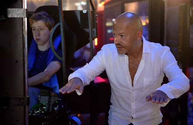 на съемках фильма "Призрак"