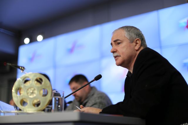 пресс-конференция второго Всероссийского конкурса сценариев и киноработ &laquo;Кинопризыв&raquo;, председатель член Экспертного совета Юрий Коротков