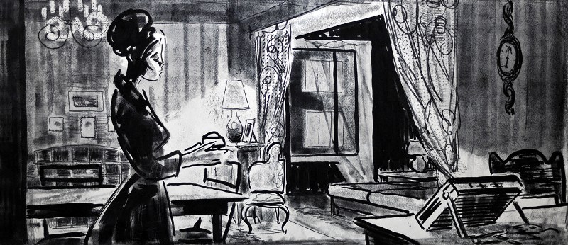 работа художника Левана Шенгелии к фильму "Обвиняются в убийстве"