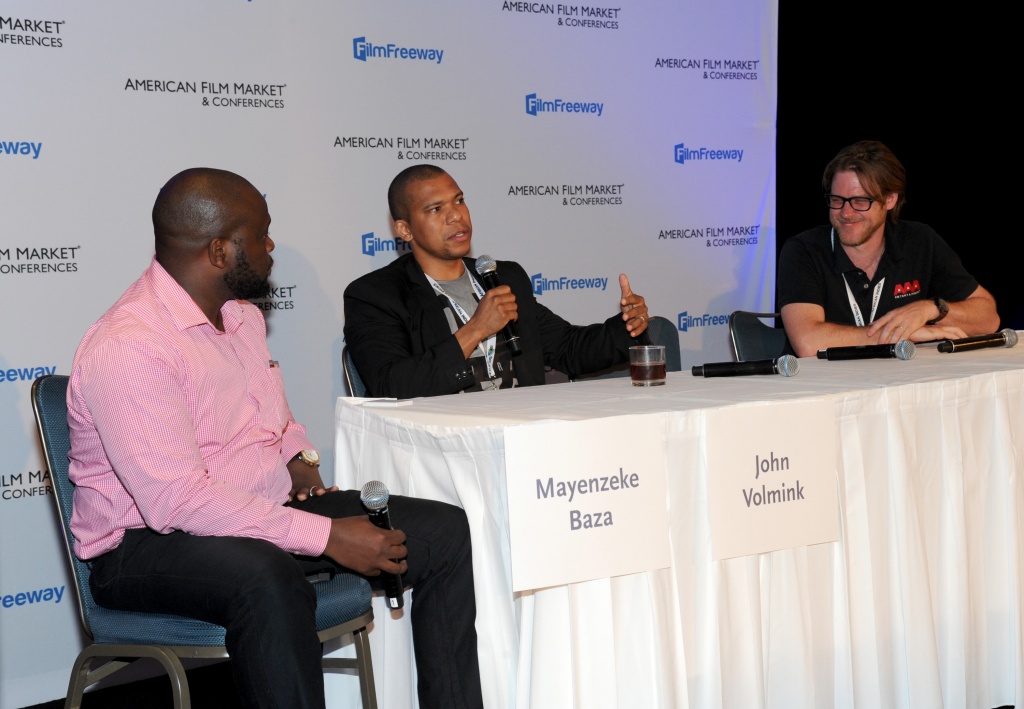 American Film Market 2015, день 5, Круглый стол "Африканские копродукции. Возможности и испытания", Маензеке База и Джон Волминк American Film Market 2015, день 5, Круглый стол "Африканские копродукции. Возможности и испытания", Маензеке База и Джон Волминк