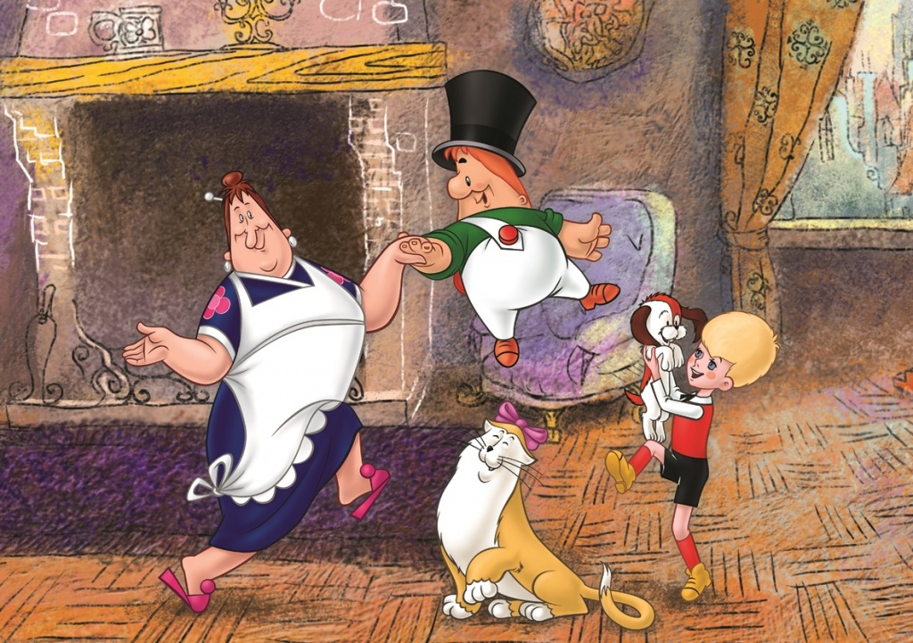 Кадр из анимационного фильма «Малыш и Карлсон», режиссёр Борис Степанцев, 1968 