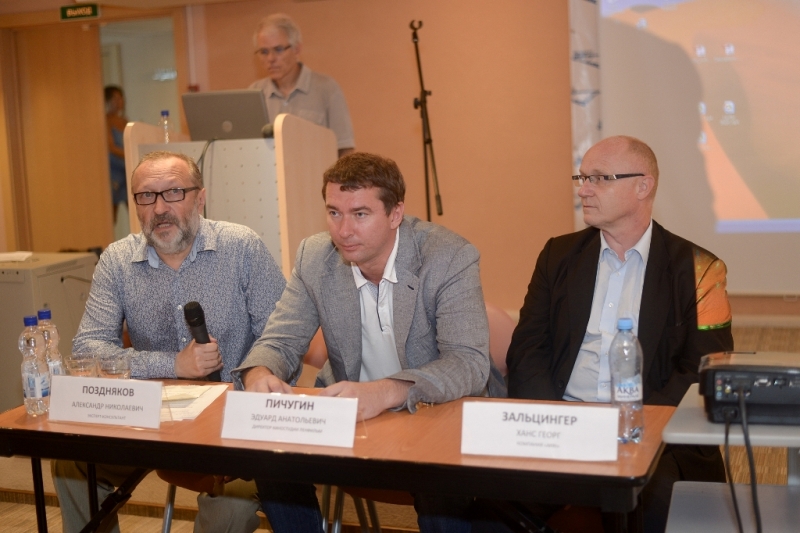 фестиваль российского кино "Окно в Европу 2013", презентация "Ленфильма", Александр Поздняков, Эдуард Пичугин и Ханс Георг Зальцингер