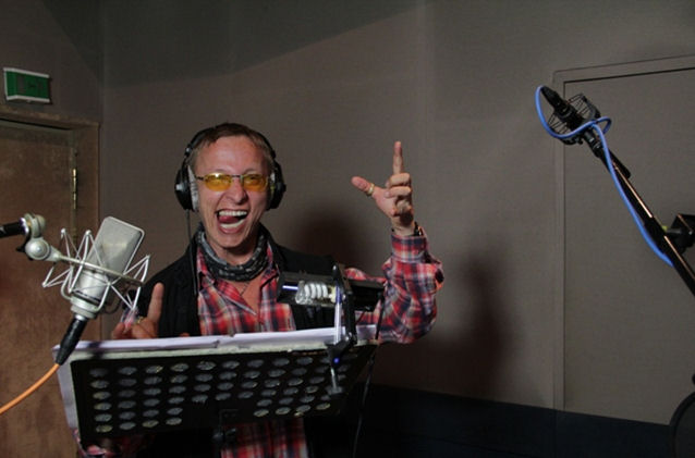 Иван Охлобыстин на озвучании мультфильма "Ледниковый период 4: Континентальный дрейф"