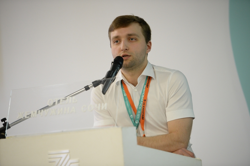 97 Кинорынок, рабочая встреча Фонда кино как оператора системы ЕАИС с представителями кинотеатров, руководитель аналитического департамента Фонда кино Федор Соснов