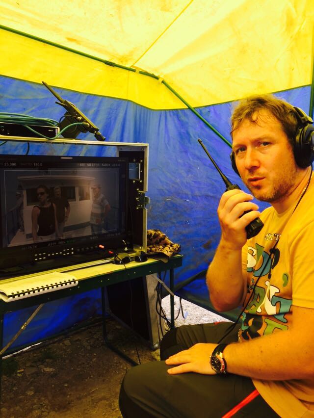 на съемках фильма Посадочная нога, режиссер Алексей Васин на съемках фильма Посадочная нога, режиссер Алексей Васин