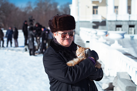 на съемках фильма "Главный конструктор", режиссер Юрий Кара