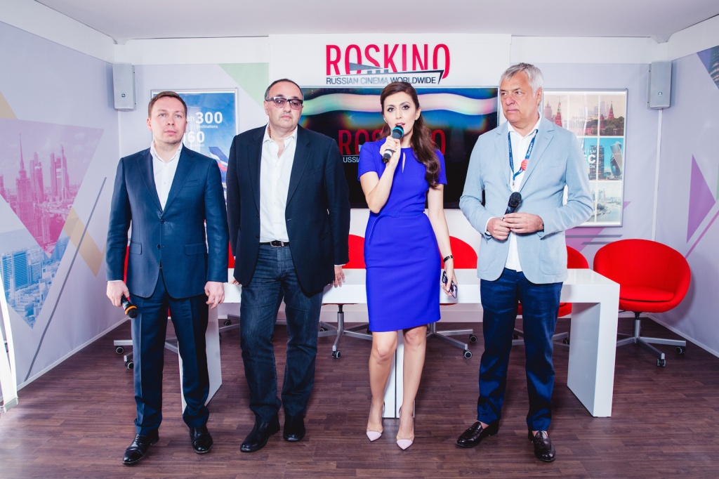 70 Каннский международный кинофестиваль, открытие Российского павильона в Village International, Владимир Филиппов, Александр Роднянский, Екатерина Мцитуридзе, Вячеслав Тельнов