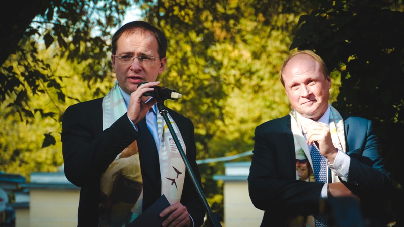 открытие "Академии кинематографического и театрального искусства Н.С.Михалкова", министр культуры РФ Владимир Мединский