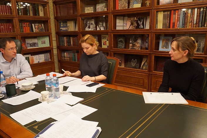 Создатели фильма "Лев Яшин" на встрече с Владимиром Мединским