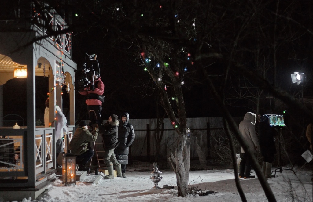 на съемках фильма Не мой чемоданчик