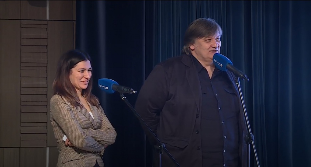 Жанна Калинина и Александр Велединский на питчинге Фонда кино 8 сентября 2020 года