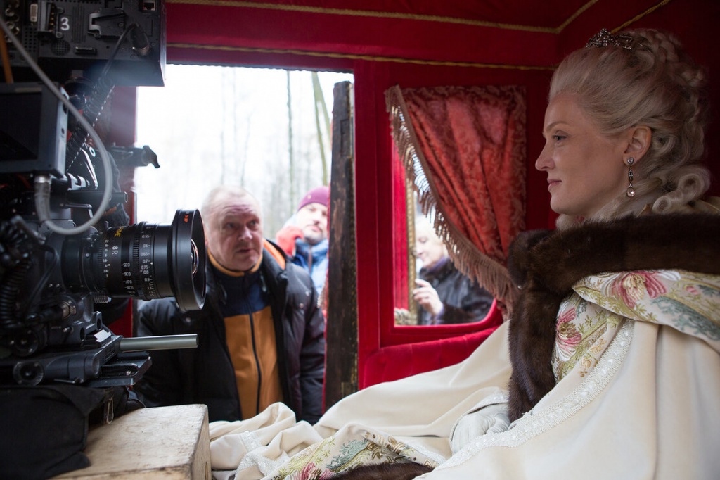 на съёмках фильма Медный всадник России