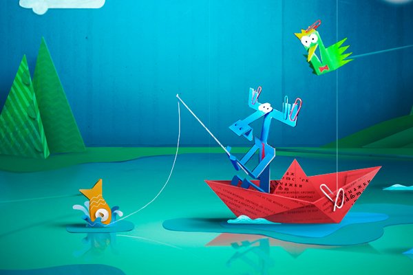 кадр из анимационного фильма "Бумажки"