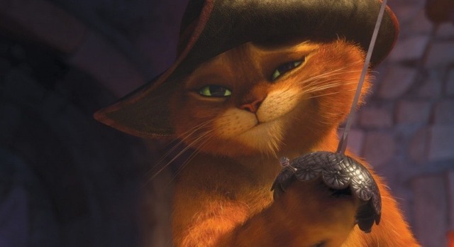 кадр из мультфильма "Кот в сапогах"