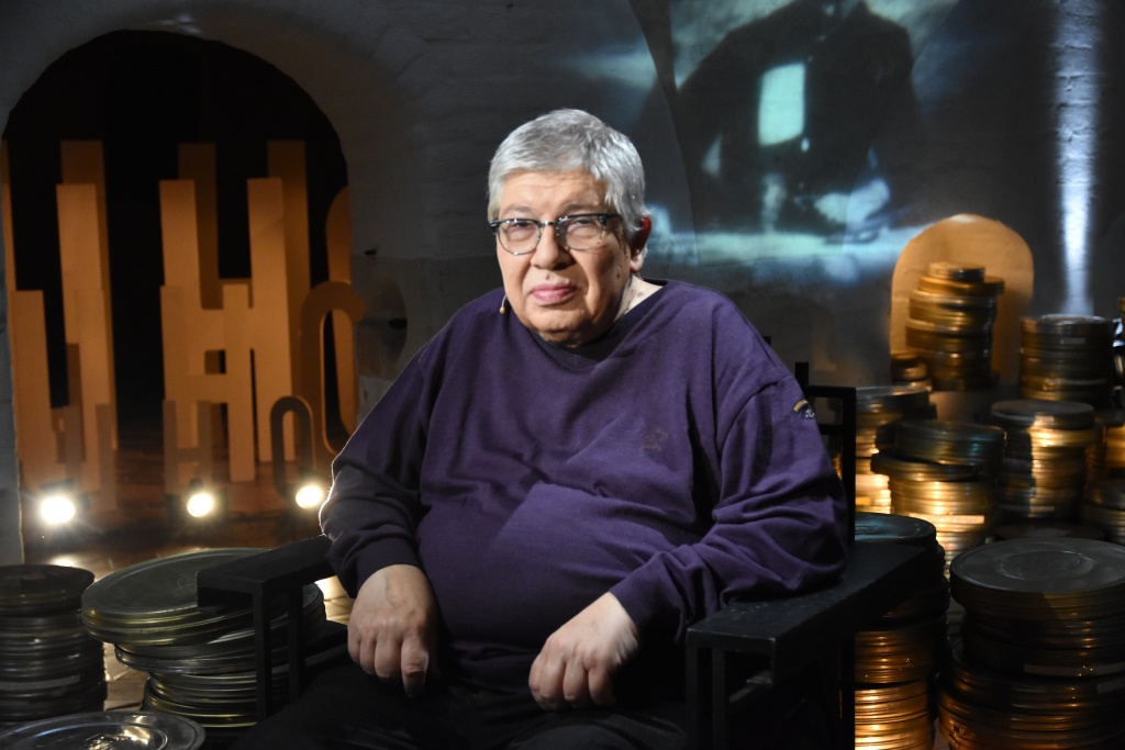 Кирилл Разлогов на съемках программы Культ кино