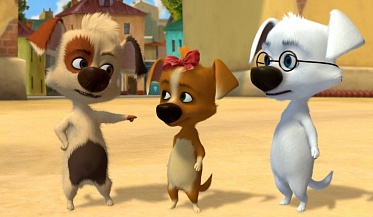 Персонажи сериала «Белка и Стрелка. Озорная семейка» в летней маркетинговой кампании МТС Персонажи сериала «Белка и Стрелка. Озорная семейка» в летней маркетинговой кампании МТС