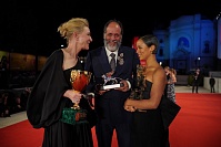 Церемония закрытия 79 Венецианского кинофестиваля, Кейт Бланшетт, Лука Гуаданьино и Тейлор Расселл