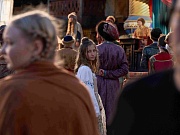 на съемках фильма Царевна Несмеяна