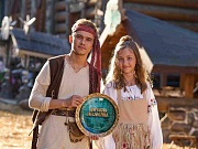 на съемках фильма Царевна Несмеяна