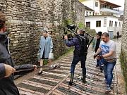 на съемках фильма Гирокастра