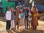 на съемках фильма Царевна Несмеяна