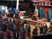 на съемках фильма Царевна Несмеяна