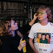 на съемках фильма Тополиный пух