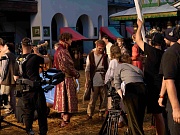 на съемках фильма Царевна Несмеяна