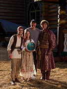 на съемках фильма Царевна Несмеяна